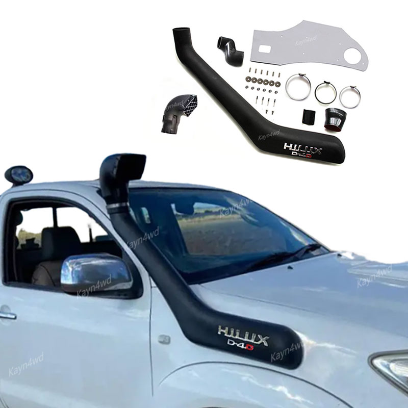 Snorkel Set - Vigo Wader ท่อระบายอากาศมีตัวอักษรโครเมียมตัวหนังสืออุปกรณ์เสริม4x4สำหรับ2005-2015 Toyota HILUX 25ชุด