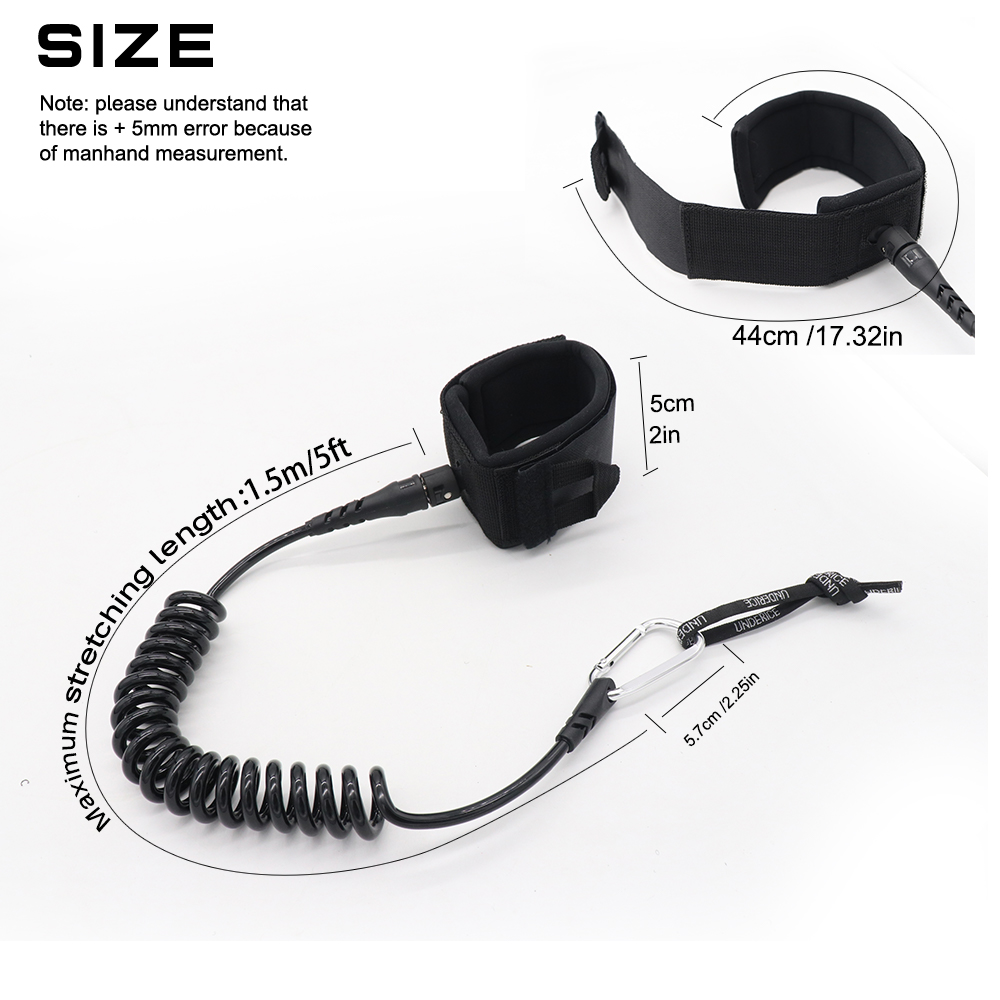 สายรัดกระดานโต้คลื่น UICE 5 ฟุ - Surfboard Leash บทวิจารณ์และราคา