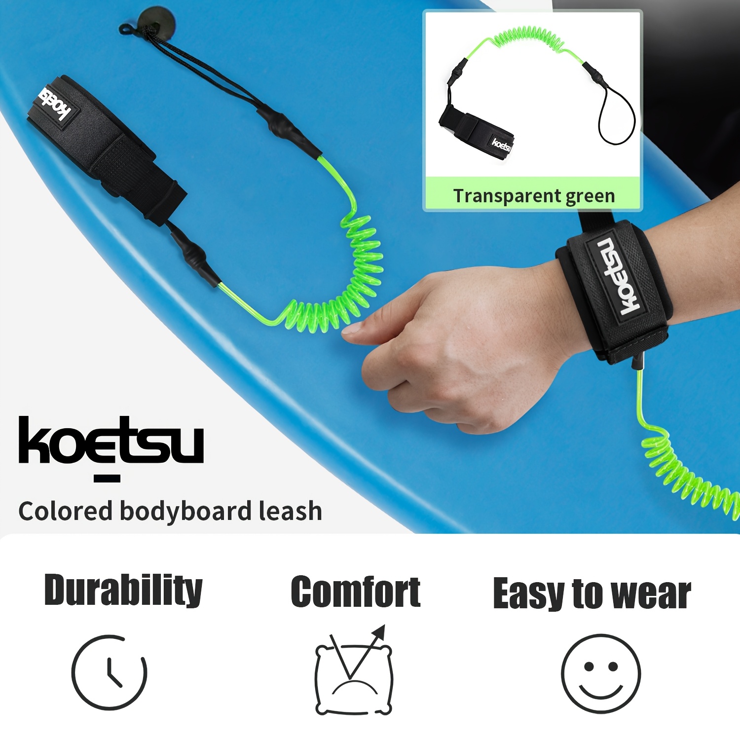 สายรัดข้อมือสำหรับเล่นบอดี้บอร - Surfboard Leash บทวิจารณ์และราคา